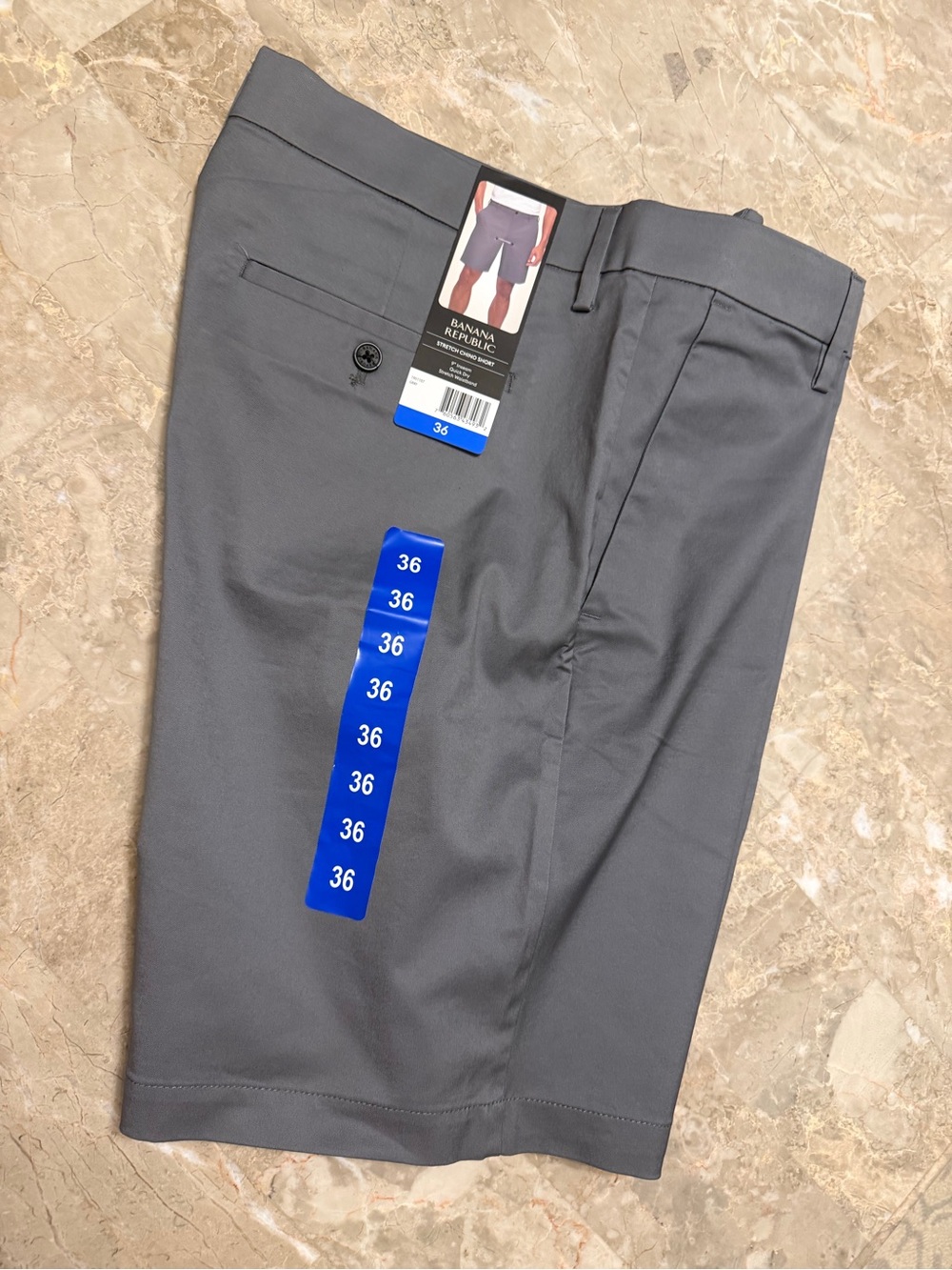 Banana Republic Slate Gray Men’s Flat Front Chino Shorts